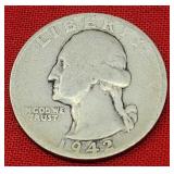 1942-S Washington Silver Quarter