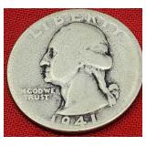 1941 Washington Silver Quarter