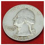 1958-D Washington Silver Quarter