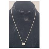 .925 Sterling & CZ Necklace 2.57g