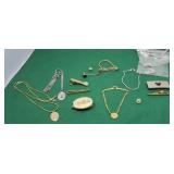 10k GF & Sterilng Pendants, Tie Tacs, money Clips
