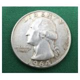 1964 Washington Silver Quarter