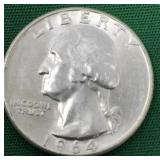 1964 Washington Silver Quarter