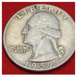 1959 Washington Silver Quarter