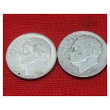 2-1955-P-S Roosevelt Silver Dimes
