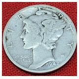 1942 Mercury Silver Dime