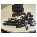Works drill, saw chargers, batteries, accessories