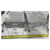 Metal platforms for ladder