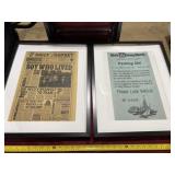 Vintage Walt Disney parking pass framed and The