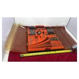 Black & Decker tool set drills adapters, etc.