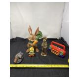 Boydï¿½s Bears collector figurine, duck, rabbit and