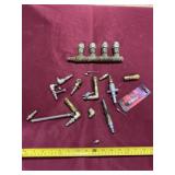 Quick connect valves and tire pressure gauge.