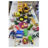 Kids toys  , school, buses, dogs, SpongeBob,