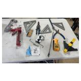 Tools squares , stud finder and more