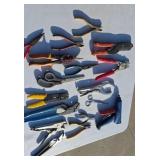 Vice grips needle nose tin snips channel locks