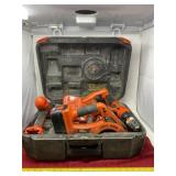 Black & Decker battery operated drill and saws in