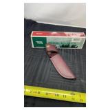 Leather book, knife, sheath, and empty book knife