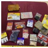 Eagle Claw hooks, fishing pole sleeve, Rigged