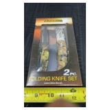 Guides Man two piece folding knife set in box