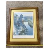 Framed print titled, Morning Flight by Al Agnew.