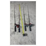 Durango rod and reel Zebco 202 Rod rail and a ZIP