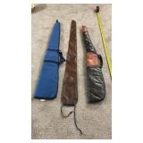Three soft gun cases