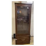 27 inches wide x 71 inches tall x 11 inches deep