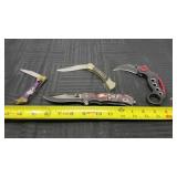 Assortment of knives, old, smoky tack, force,