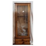 25 x 12 x 66 Glass Door Gun cabinet With Lock &