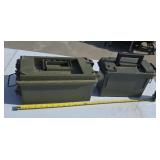 Two plastic ammo boxes