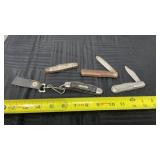 Assortment of pocket knives, including forest,