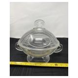 Glasbake Queen Anne clear casserole dish with