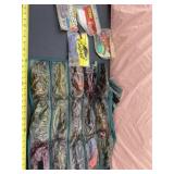 Wax worm holder with wax worms.