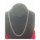 14 karat gold white Italy rope necklace 18