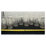 Anchor Hocking white lace filigree floral glass