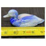Fenton iridescent slag duck