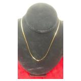 14 karat gold 18 inch necklace has kinks