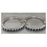 .925 Sterling silver earrings with  topaz, 4.63g