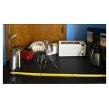 Mr. Coffee brand coffee maker, toaster, Emerson