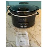 Crockpot slow cooker with hinge lid 4 to 8 quart