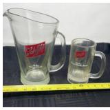 SCHLITZ pitcher and mug