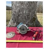 Makita circular saw, blades and Sears 12 volt