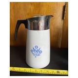 Corning Ware blue cornflower coffee percolator