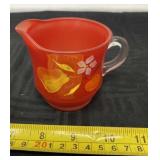 Bartlett Collins hand painted glass creamer