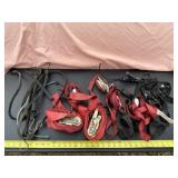 Ratchet straps and bungee cords.