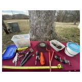 Minnow bucket, fish basket, electric knife, filet
