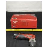 Milwaukee M12 charger, flashlight and battery.