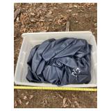 Air mattress with tote and lid.