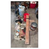 Contents includes copper tubing, wire, radios,