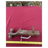 Truck hitch with 2 inch ball and hitch pin.